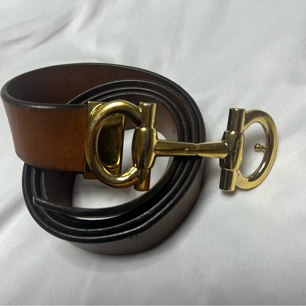 Salvatore Ferragamo Brown Leather Belt